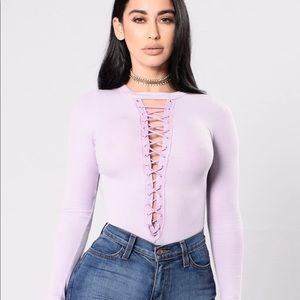 Fashion Nova Lavender Bodysuit
